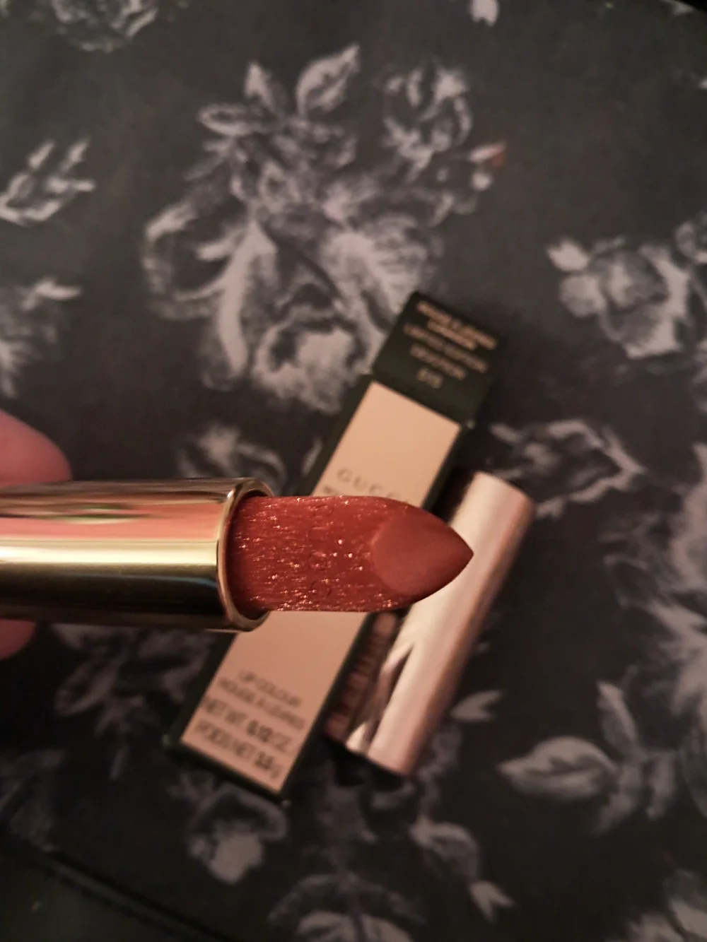 Gucci Lunaison Limited Edition Lipstick with Ornate Metallic Case